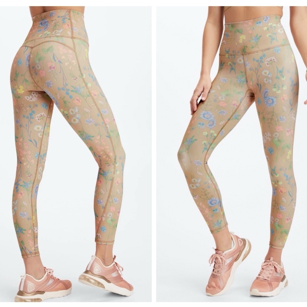 Fabletics Ultra high-waisted Pureluxe 7/8 leggings with floral print Size XL New